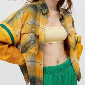 Urban Outfitter BDG Caleb Sporty Varsity Flannel Shirt M